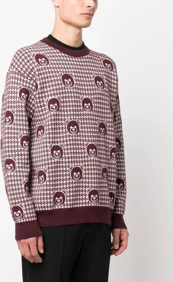 Moschino Trui met teddybeerprint Rood