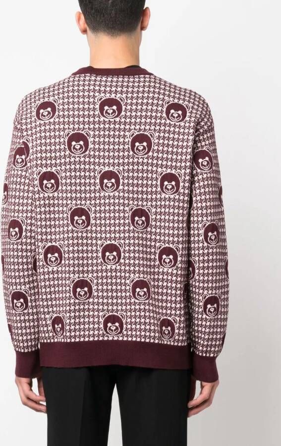 Moschino Trui met teddybeerprint Rood