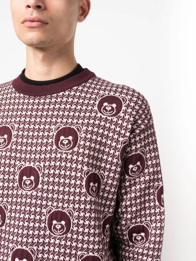 Moschino Trui met teddybeerprint Rood