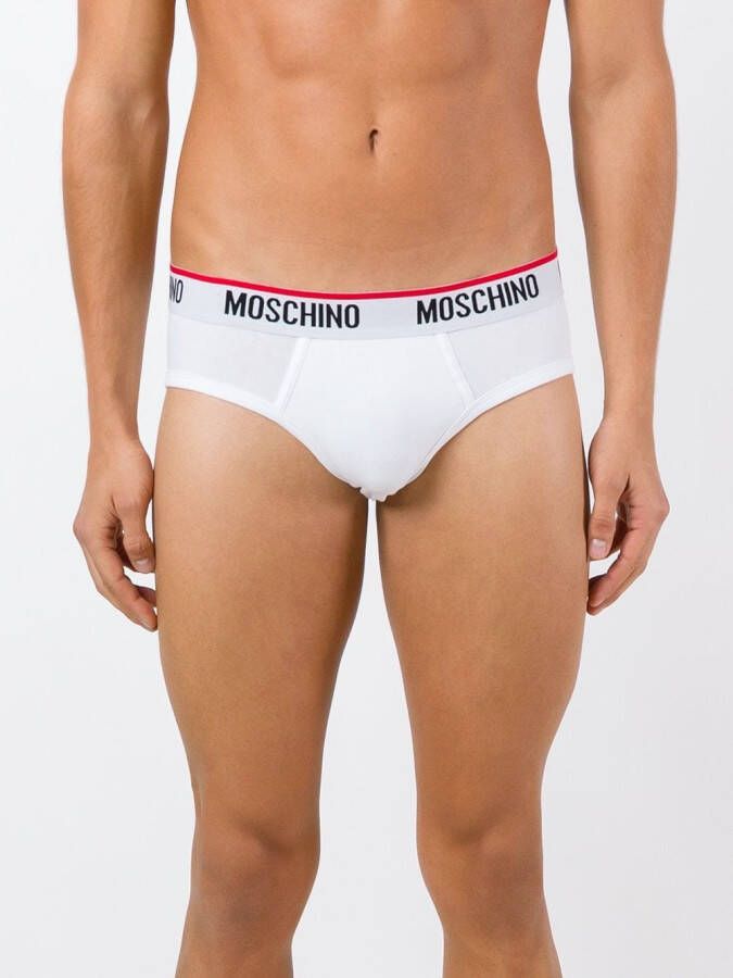 Moschino two-pack logo briefs Wit