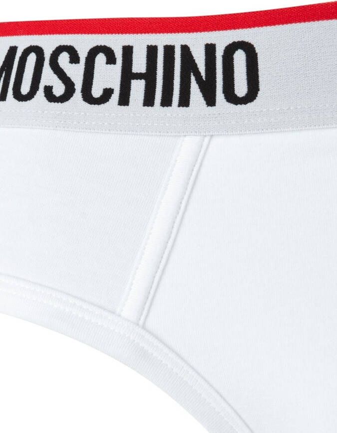 Moschino two-pack logo briefs Wit