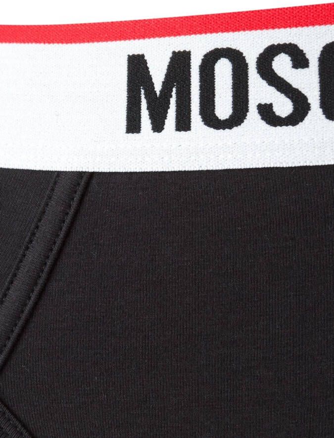 Moschino two-pack logo briefs Zwart