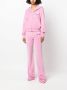MOSCHINO JEANS Velours hoodie Roze - Thumbnail 2