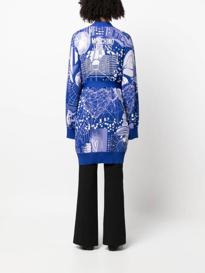 Moschino Vest met print Blauw