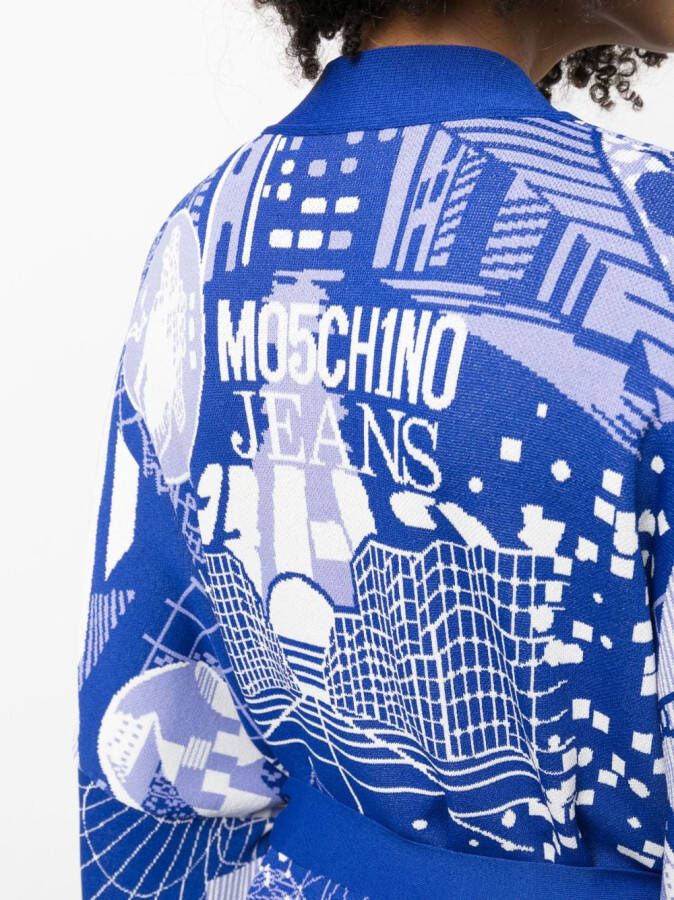 Moschino Vest met print Blauw