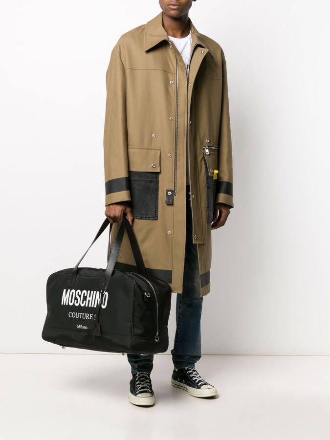 Moschino Weekendtas met logoprint Zwart