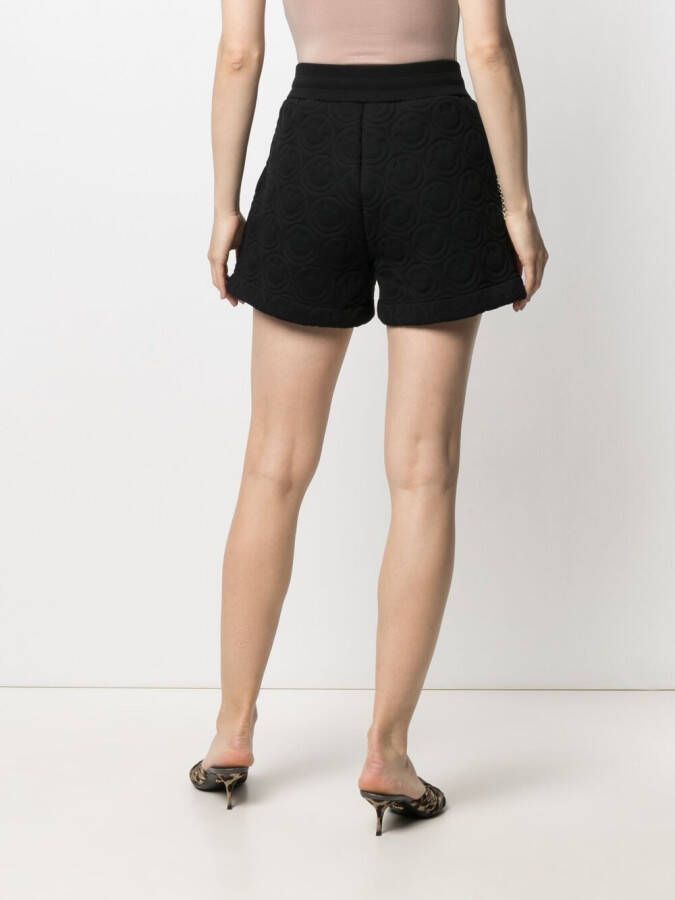Moschino x Smiley fleece shorts Zwart