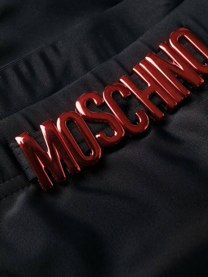 Moschino Zwembroek met logo Zwart