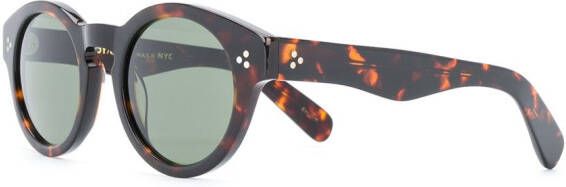 Moscot Grunya zonnebril met rond montuur Bruin
