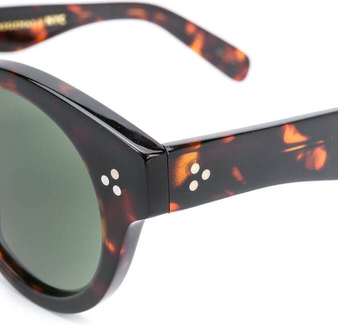 Moscot Grunya zonnebril met rond montuur Bruin