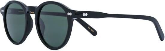 Moscot matte zonnebril met rond montuur Zwart