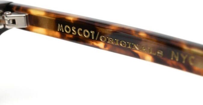 Moscot Zonnebril met rond montuur Bruin