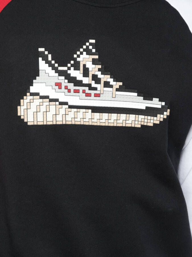 Mostly Heard Rarely Seen 8-Bit Driekleurige sweater Zwart
