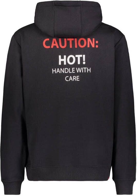 Mostly Heard Rarely Seen 8-Bit Hoodie met pastaprint Zwart