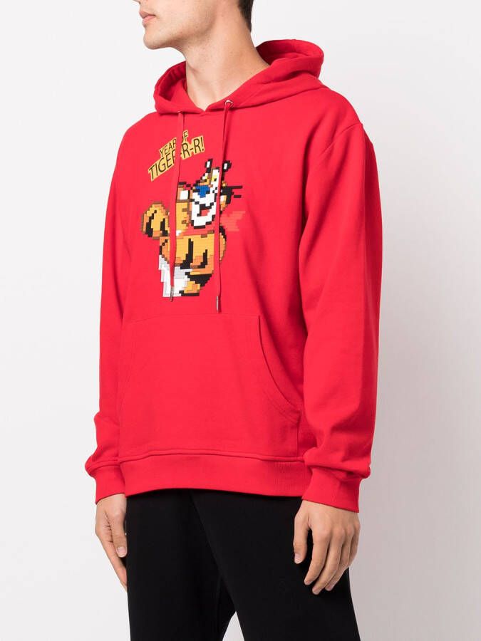 Mostly Heard Rarely Seen 8-Bit Hoodie met print Rood