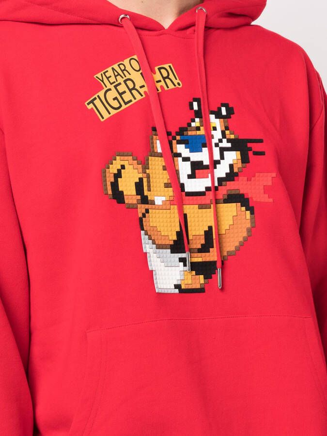 Mostly Heard Rarely Seen 8-Bit Hoodie met print Rood