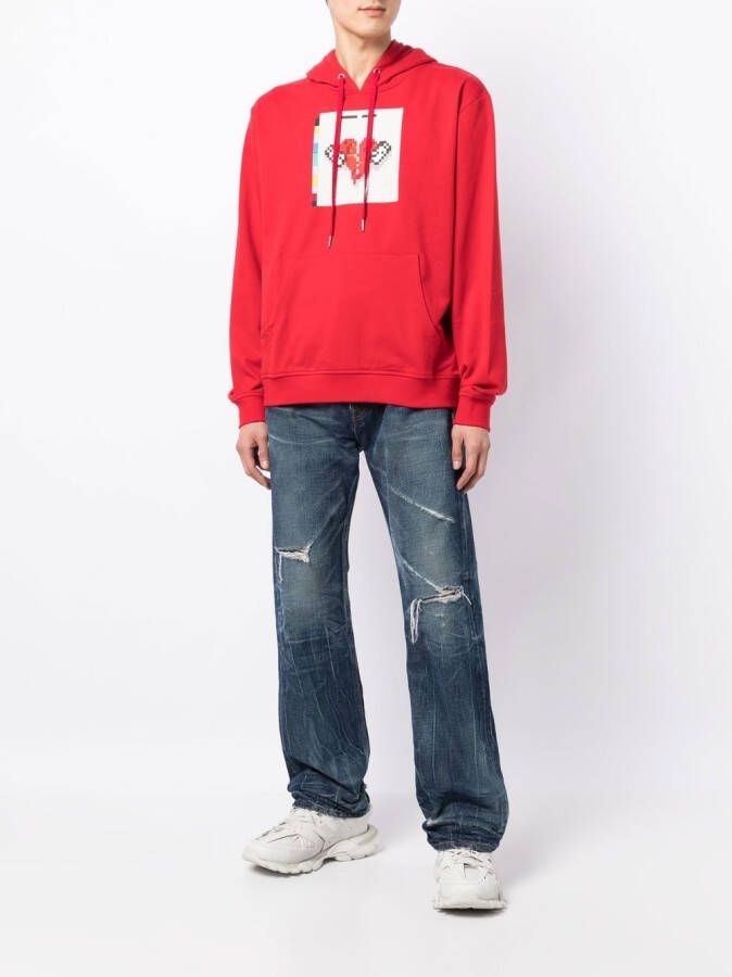 Mostly Heard Rarely Seen 8-Bit Hoodie met print Rood