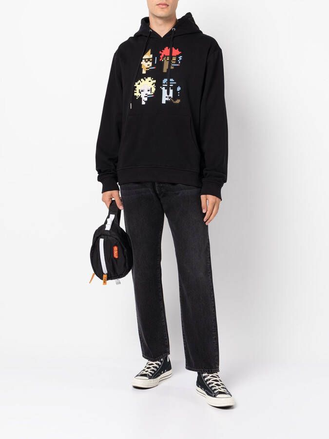 Mostly Heard Rarely Seen 8-Bit Hoodie met print Zwart