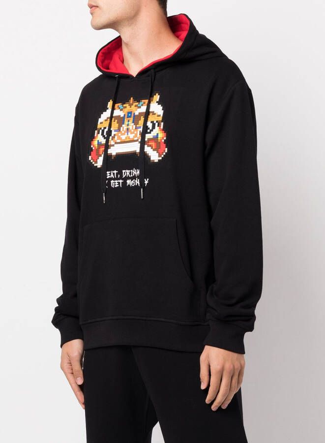 Mostly Heard Rarely Seen 8-Bit Hoodie met tekst Zwart