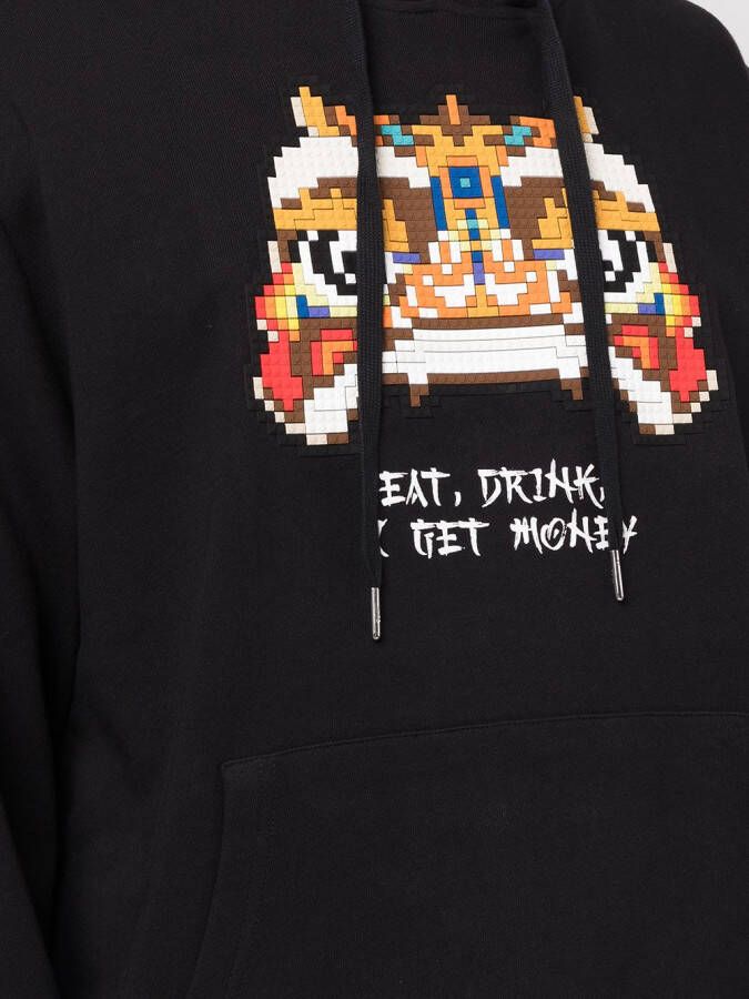 Mostly Heard Rarely Seen 8-Bit Hoodie met tekst Zwart