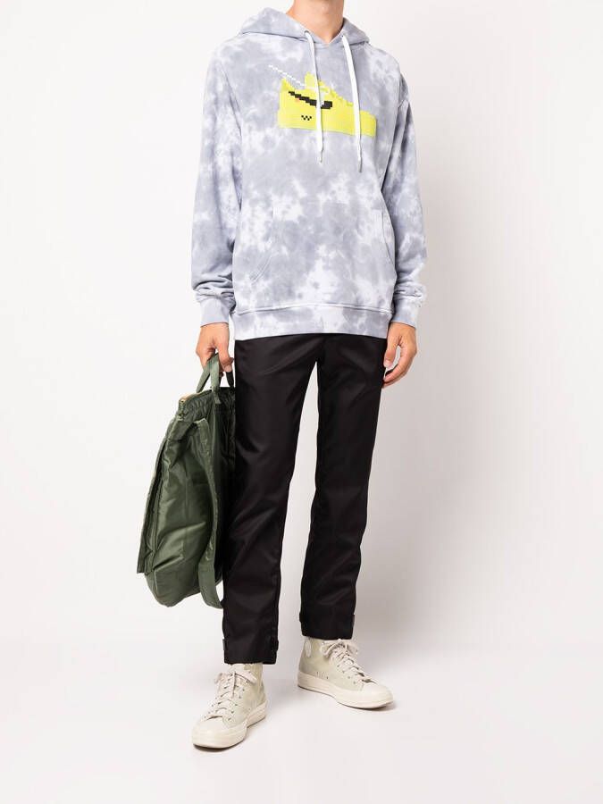 Mostly Heard Rarely Seen 8-Bit Hoodie met tie-dye print Grijs