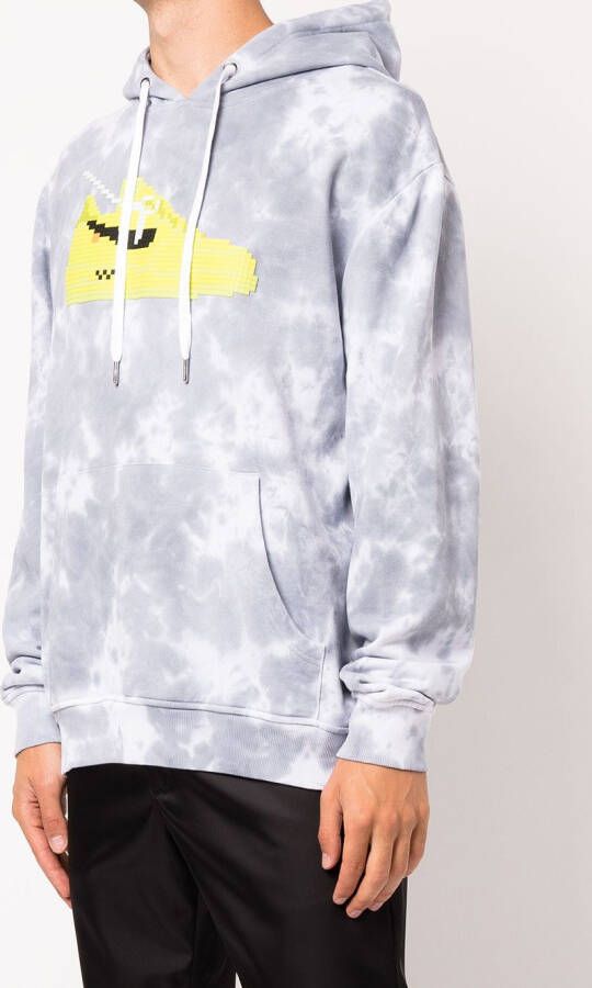 Mostly Heard Rarely Seen 8-Bit Hoodie met tie-dye print Grijs