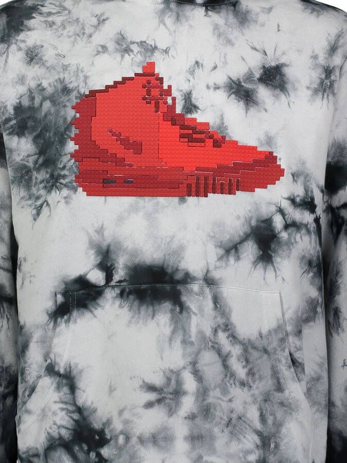 Mostly Heard Rarely Seen 8-Bit Hoodie met tie-dye print Zwart