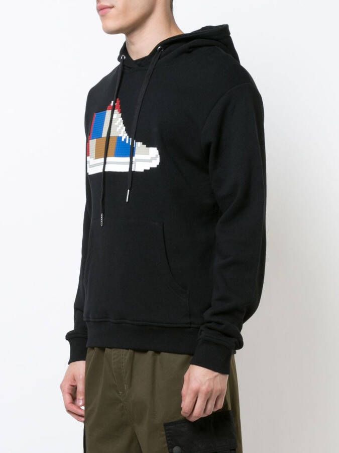 Mostly Heard Rarely Seen 8-Bit patchwork sneaker hoodie Zwart
