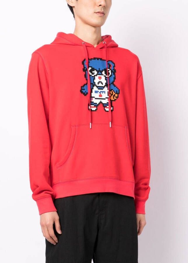 Mostly Heard Rarely Seen 8-Bit Hoodie met print Rood