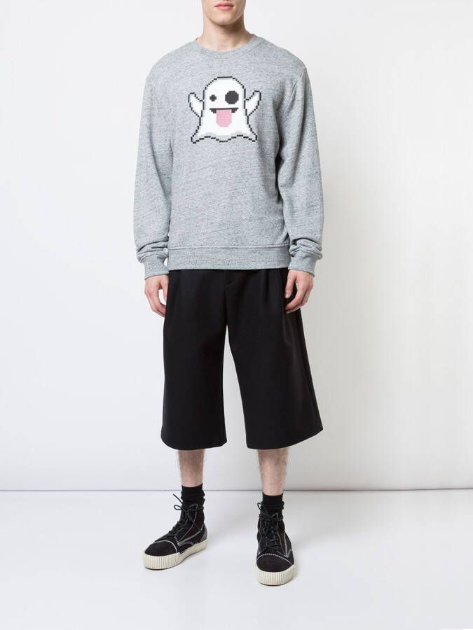 Mostly Heard Rarely Seen 8-Bit Spookachtig sweater Grijs