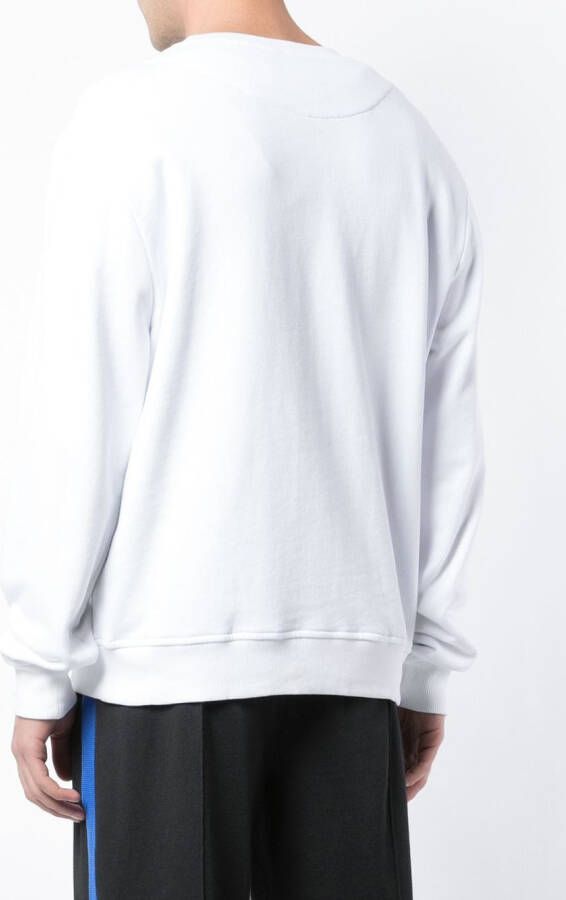 Mostly Heard Rarely Seen 8-Bit sweater met dievenprint Wit