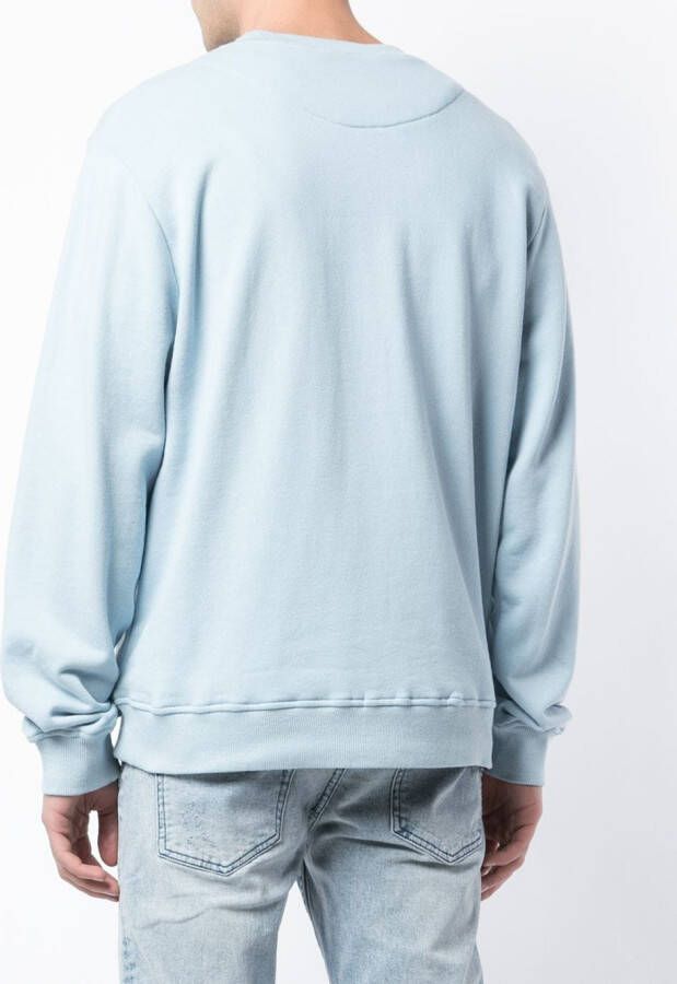 Mostly Heard Rarely Seen 8-Bit sweater met 'genius' print Blauw