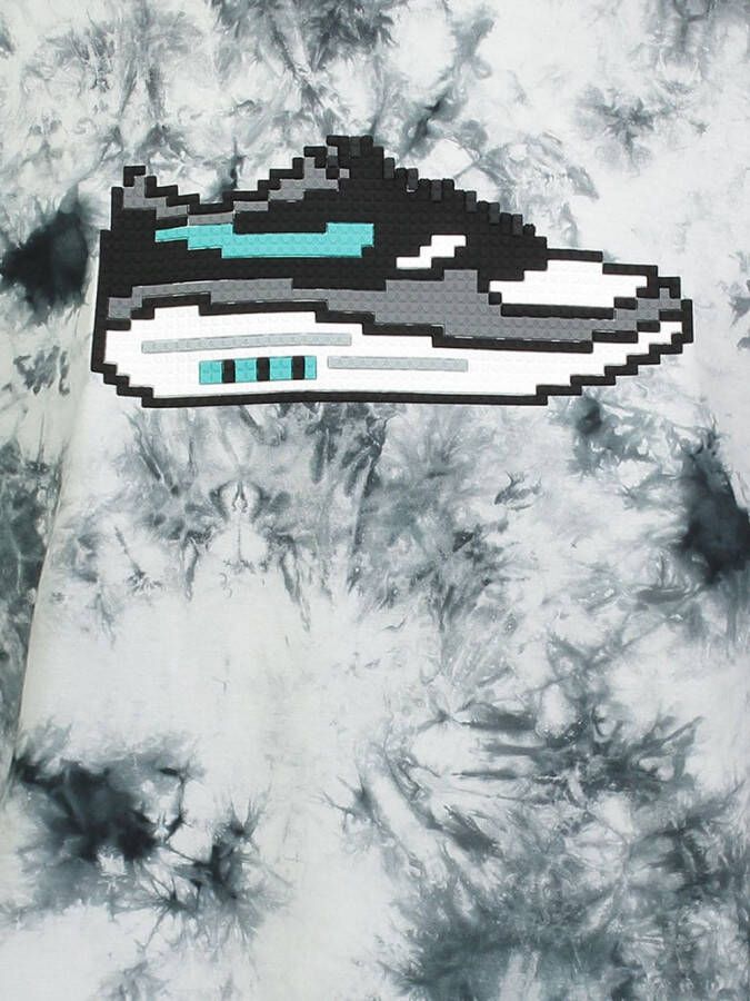 Mostly Heard Rarely Seen 8-Bit T-shirt met sneakerprint Zwart