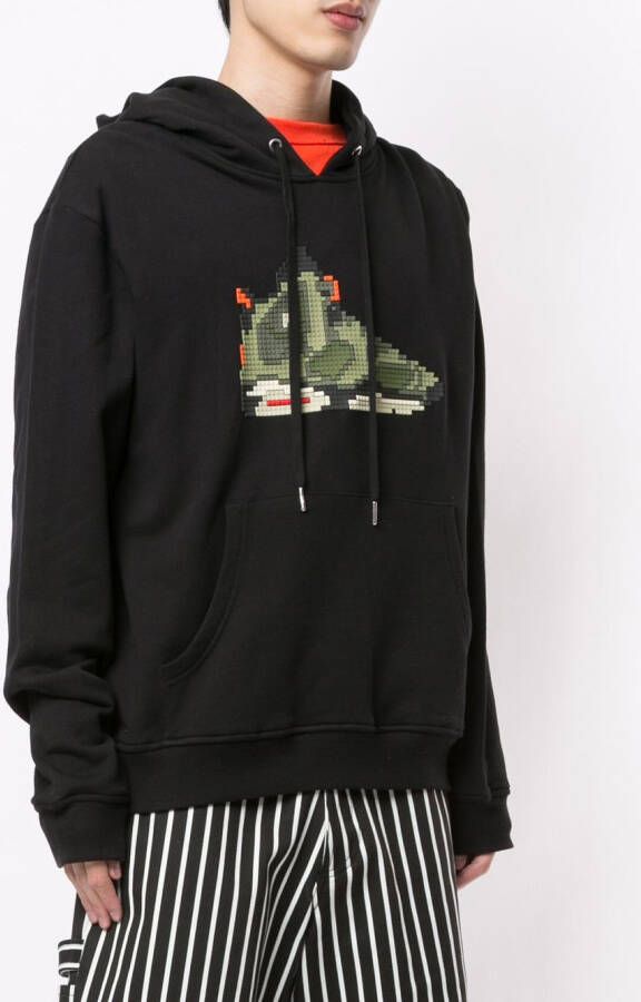 Mostly Heard Rarely Seen 8-Bit T-shirt met sneakerprint Zwart