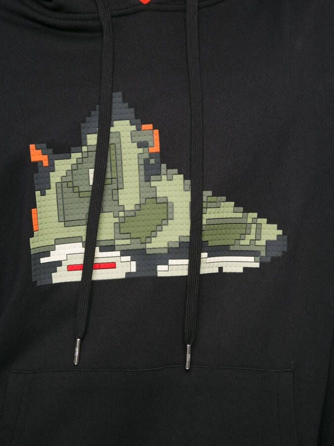 Mostly Heard Rarely Seen 8-Bit T-shirt met sneakerprint Zwart