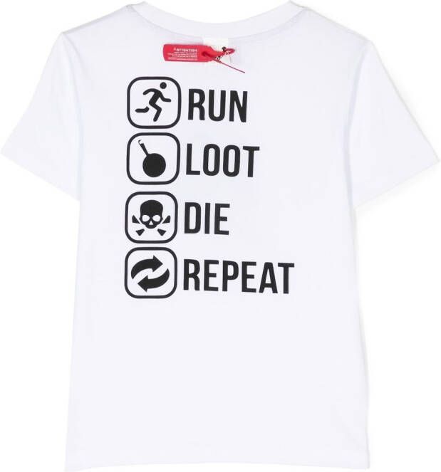 Mostly Heard Rarely Seen 8-Bit T-shirt met tekst Wit