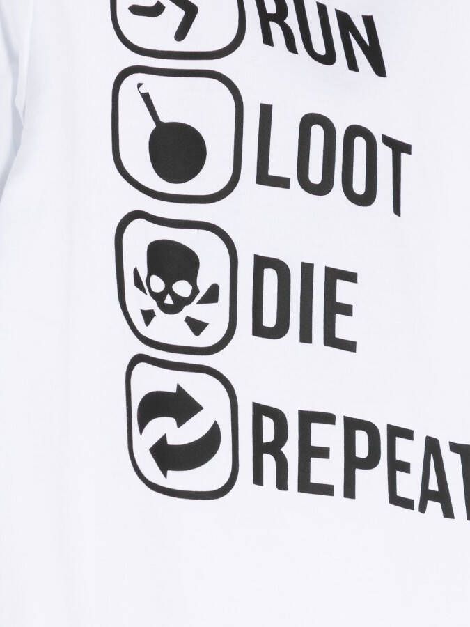 Mostly Heard Rarely Seen 8-Bit T-shirt met tekst Wit