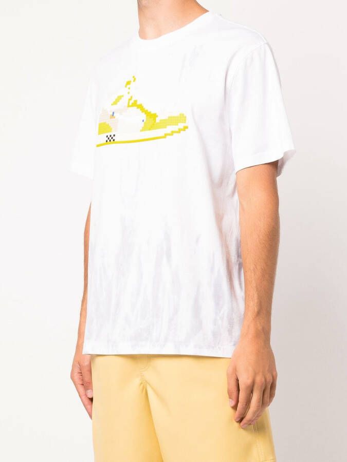 Mostly Heard Rarely Seen 8-Bit T-shirt met tie-dye print Wit