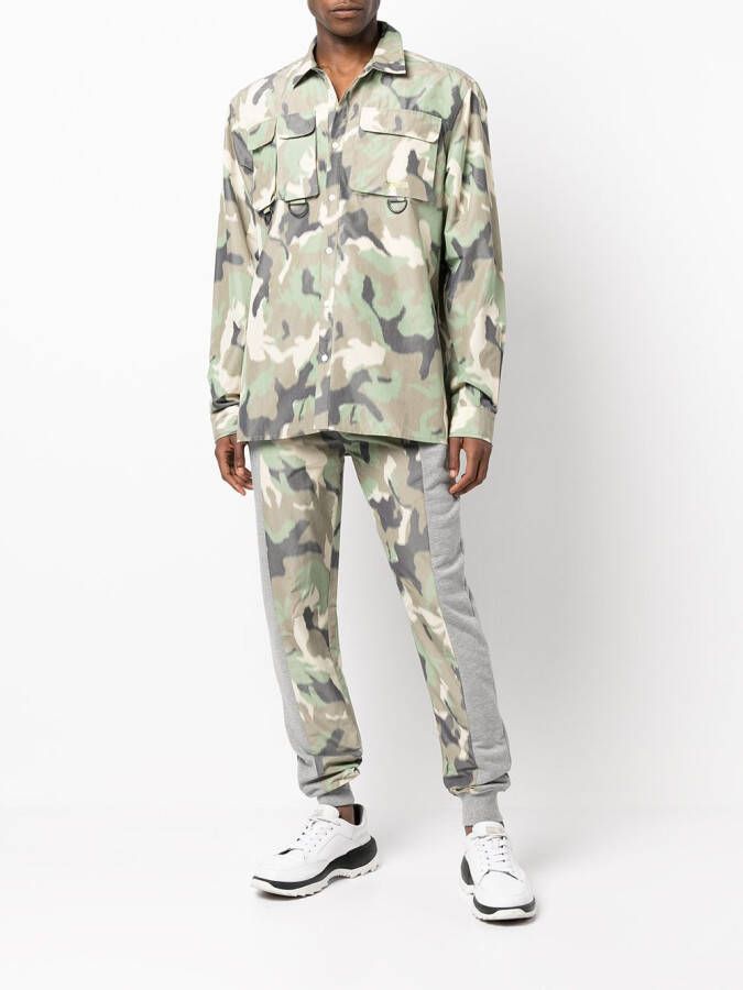 Mostly Heard Rarely Seen Overhemd met camouflageprint Groen