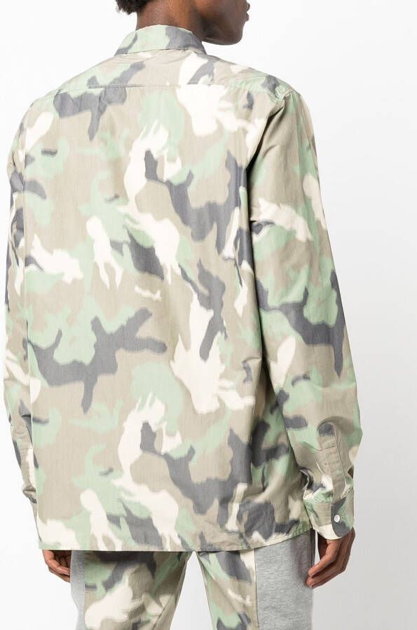 Mostly Heard Rarely Seen Overhemd met camouflageprint Groen