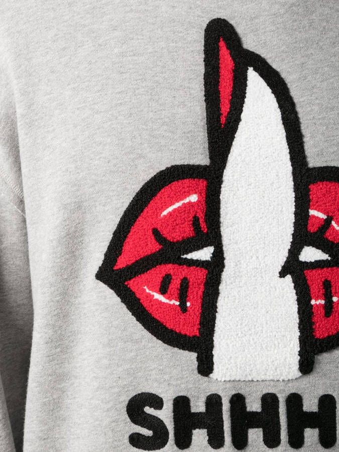 Mostly Heard Rarely Seen Shh sweater Grijs