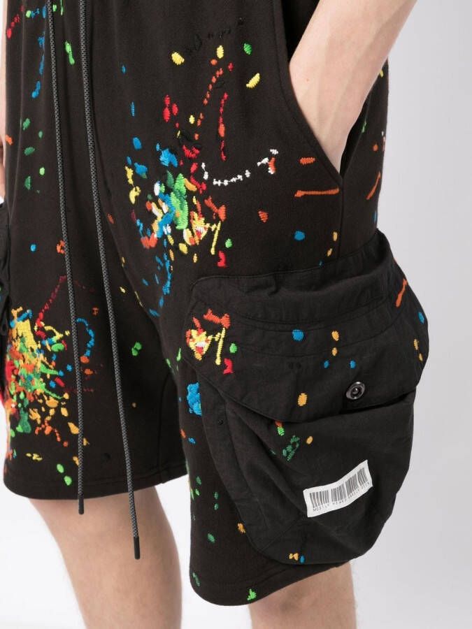 Mostly Heard Rarely Seen Shorts met borduurwerk Zwart