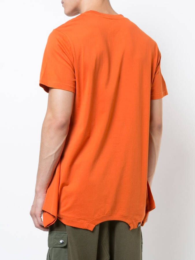 Mostly Heard Rarely Seen upside down logo T-shirt Oranje