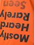 Mostly Heard Rarely Seen upside down logo T shirt heren katoen XXS Oranje - Thumbnail 4