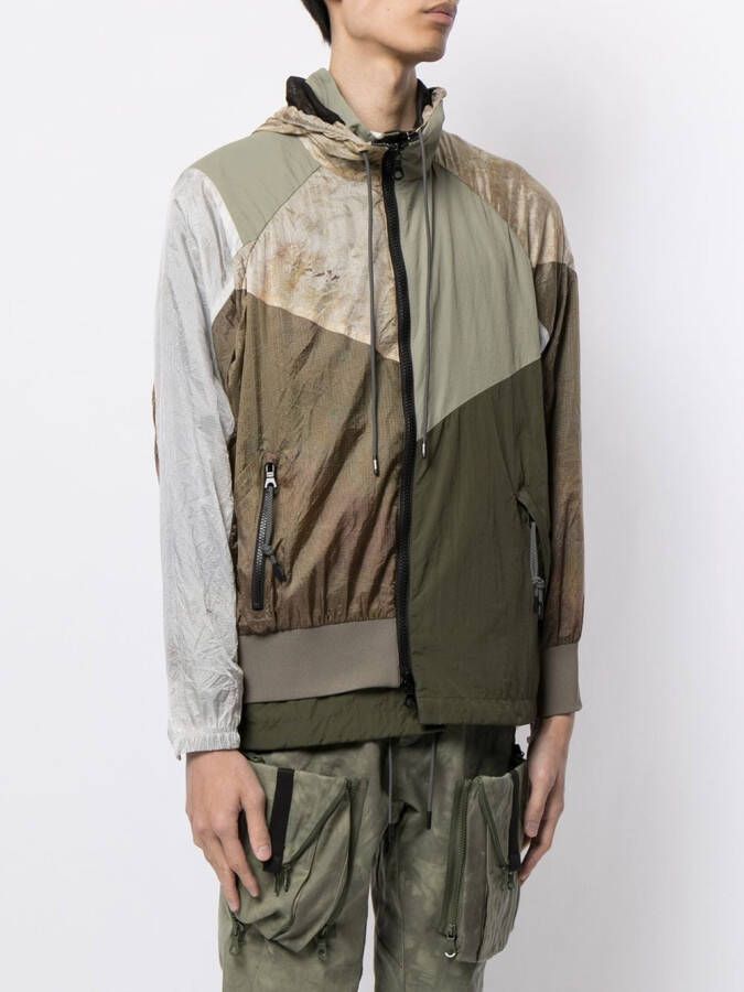 Mostly Heard Rarely Seen Windjack met print Groen