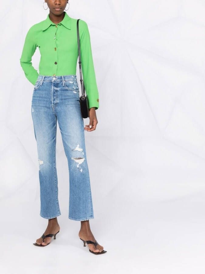 MOTHER Gerafelde jeans Blauw