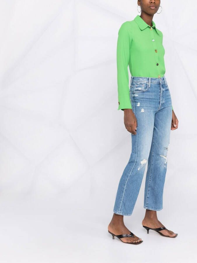 MOTHER Gerafelde jeans Blauw