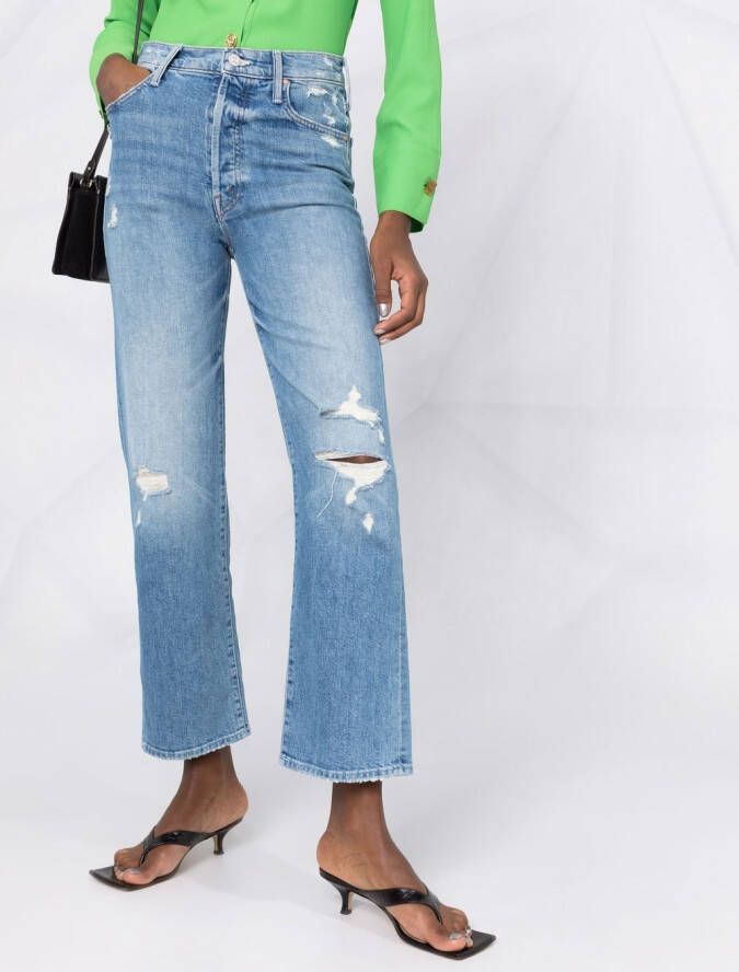MOTHER Gerafelde jeans Blauw