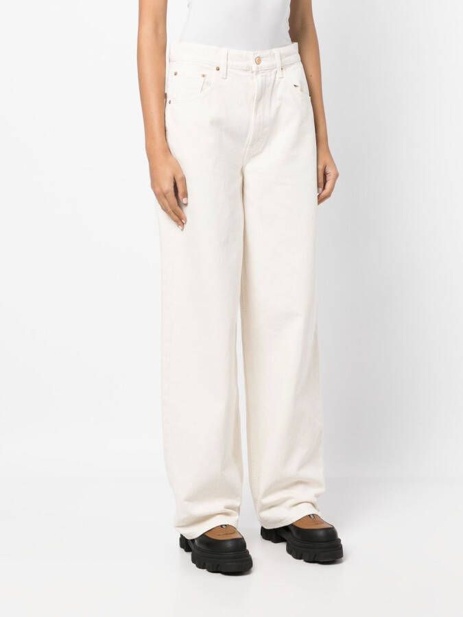 MOTHER Jeans met wijde pijpen Wit