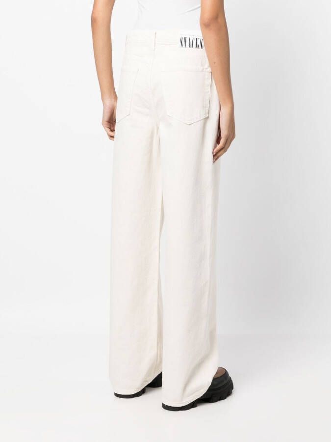 MOTHER Jeans met wijde pijpen Wit